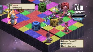 A Disgaea 3 battle map filled with Geo effects.