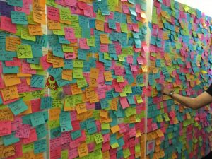 A selection of the hundreds of Stickies of Support.