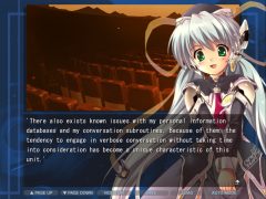 In this scene from <I>planetarian</i>, Yumemi describes a bug in her software.