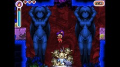 Shantae jumps around in the Magical Hall of Boobs.